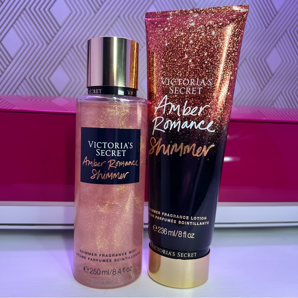 Victoria's Secret Amber Romance Shimmer set